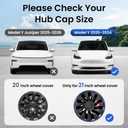 Fit for Tesla Rim Protector Model Y Performance 21 Inches 2020-2024, 4 PCS ABS Induction Uberturbine Wheels Rim Protector Compatible with Tesla Model Y Accessories (Gray, 21")