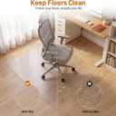 Clear Office Chair Mat for Hardwood Floors, Heavy Duty Protector | 48" x 60" Plastic Floor Mat for Rolling Desk Chairs, Home Office, Gaming Room, Tile and Laminate Floors