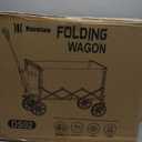 Navatiee 140L Wagon Cart Foldable, Large Capacity Collapsible Wagon with Smallest Folding Design, Utility Grocery Cart for Camping Shopping Sports, Blue