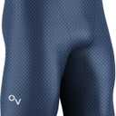 Onvous Swim Jammers for Men | Men's Athletic Swimwear Jammer | Mens Jammer for Swimming | Mens Swim Jammers Size 28-38 (36, Aquagenesis - Grey/Blue)