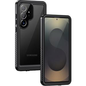 Lanhiem for Samsung Galaxy S25 Ultra Case, IP68 Waterproof Dustproof, Built-in Screen Protector, Rugged Full Body Shockproof Protective Cover for Galaxy S25 Ultra 5G 6.9 Inch, Black