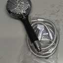 FEELSO Filtered Shower Head with Handheld, High Pressure 7-Spray Showerhead with Filters for Hard Water - Remove Chlorine, Reduce Dry Itchy Skin, Anti-clog Nozzles, Power Wash to Clean Tub, Tile & Pet (Black & Chrome)