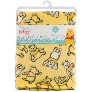 Disney Cudlie Baby Winnie The Pooh 1-Ply Flannel Fleece with Happy Days Print