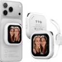 Wireless Vlog Selfie Monitor Screen with AMOLED Display, 4K Phone Vlog Selfie Monitor Screen Bluetooth Remote, Magnetic Back Camera Monitor for Vlog Live Stream TikTok, Compatible with iPhone/Android