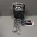 Karaoke Machine, Portable Bluetooth Speaker with 2 Wireless Microphones for Adults & Kids with Lights, Karaoke Microphone with PA System Supports USB/TF/FM/AUX for Home Party Home System Packages (Black)