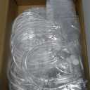 BESARME 20 Pack 8" x 8" x 3.15" Clear Gift Bags with Handle, Large Plastic Bag Gift Wrap Tote Bag Reusable Clear Bags for Gifts Wedding Valentine's Day Party Favors