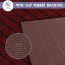 FREADEM Runner Rugs for Hallways, 2FT x 6FT Non Slip Kitchen Area Rug Entryway Runner Laundry Room Rug, 2-82 FT Indoor Outdoor Carpet Runners with Rubber Backing, Red Stripe