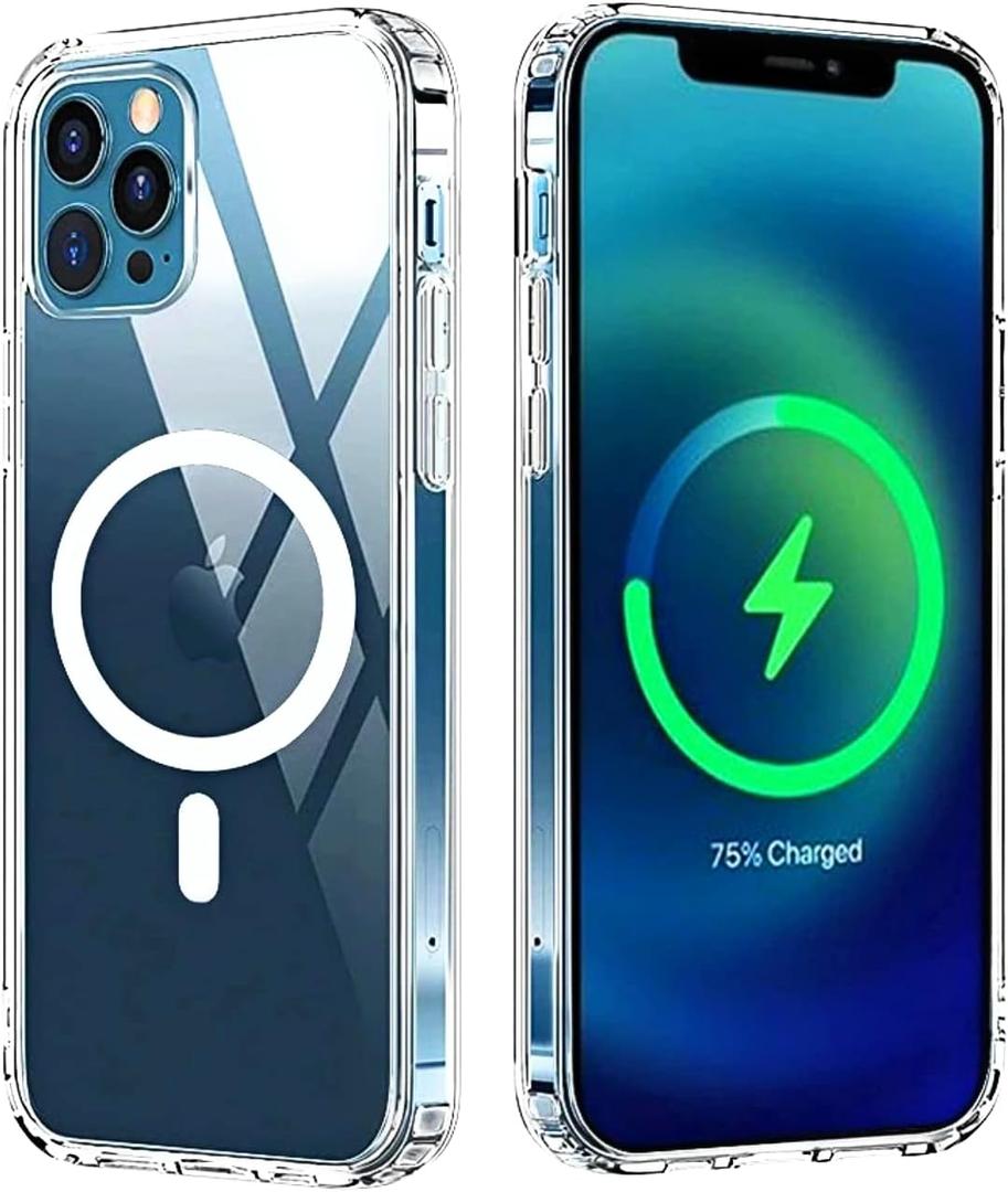 Clear Magnetic Phone Case for iPhone 12 Pro Max 6.7 inch [Non Yellowing] Compatible with MagSafe
