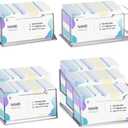 WADORN 4 Pack Acrylic Business Card Holder for Desk, 1/2/3 Tiers Clear Acrylic Card Display Stand Name Card Organizer Storage Rack 7 Slots for Exhibition, Home, Office Workspace Organization