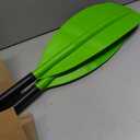 OCEANBROAD Kayak Paddle 90.5in/230cm Alloy Shaft Kayaking Boating Canoeing Oar with Paddle Leash 1 Paddle, Green