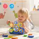 2025 STEM Gears Toys for Kids Ages for 1-3, Creative Learning Building Blocks, 13Pcs Educational Construction Toy Set, Electric & Manual Dual Mode, Versatile Gear Playset Gift for Boys & Girls