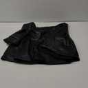 Ruolai Goth Black Pleated Mini Skirt with Chain High Waisted Tennis Skirt (XX-Large, Leather)