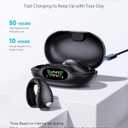 Boytond Ultra Open Ear Earbuds - Ergonomic Clip-On Earbuds, Bone Conduction Over-The-Ear Headphones with Waterproof Design and Secure Fit for Small Ears, Classic Black