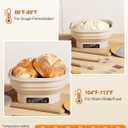 Heating Banneton Bread Proofing Basket, SMOOTHARMOR Electric Silicone Sourdough Starter Kit, 2L Foldable Thermostatic Sourdough Bread Baking Supplies, Timer & 6 Temp Settings, Dishwasher Safe, 7 Tools