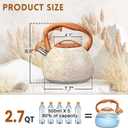 GGC Whistling Tea Kettle for Stove Top, 3.2QT/3L Stainless Steel Tea Kettle, 3.1 Quarts
