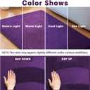 YIHOUSE Memory Foam Bath Mat Set, Bathroom Rugs Sets 3 Pieces, Non Slip Bath Mats for Bathroom, Super Soft and Water Absorbent Bath Rug Set, Machine Washable U Shape Toilet Rug,Purple