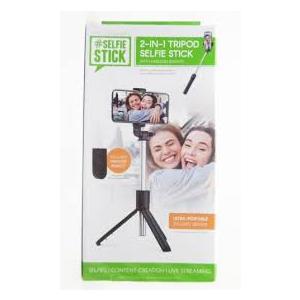 Helix/Retrak Tripod Selfie Stick with LED Ring Light Black
