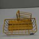 Fssvcd Maifan Sink Caddy Sponge Holder for Kitchen with Brush Holder and Stainless Steel Self Drain Tray, Rustproof Kitchen Sink Organizer for Sponge, Soap Dispenser Storage Accessories (Dark Gold Yellow)