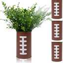 3 Pcs Football Table Centerpiece Football Vases Decor Metal Vases Rugby Day Table Decoration for Football Day Party Game Thanksgiving Kitchen Home Rugby Party Decorations Gifts