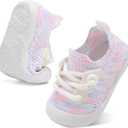 BARERUN Baby Shoes Baby First Walking Shoes Infant Sneakers Wide Toe Box Slip on Shoes Soft Sole Baby Boys Girls Crib Shoes Toddler Breathable Lightweight House Sock Shoes (Tie Dye)