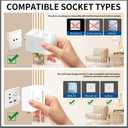 2 in 1 Wall Charger for Philips Sonicare Electric Toothbrush, Electric Toothbrush Wall Charger Base for Philips Sonicare HX6100/ HX3000/ HX6000/ HX8000/ HX9000 Series (White)