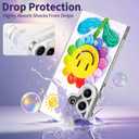 2 x Compatible with Samsung Galaxy S22 Ultra Case,with [Shockproof Protective][Camera Protection] Cute Rainbow Flower Aesthetic Phone Cover Anti-Yellowing Soft Slim Cover for Women Girl-White, (Mix)