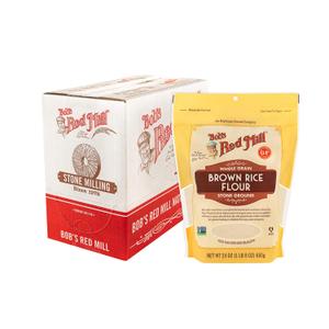 Bob's Red Mill Brown Rice Flour, 24oz (Pack of 4) - Non GMO, Whole Grain, Vegan, Kosher (EXP 05/10/26)