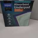 Inspire Waterproof Washable Mattress Pad, Quilted and Dark Colored to Hide Stains, Oversized 34"x 72" Adults and Kids Reusable Underpad for Incontinence