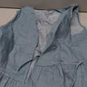 APRROOT Denim Vest Women Tie Front Jean Vest Top Sleeveless V Neck Casual Peplum Tops 2025 Y2K Trendy Summer Tank Tops Blue Large