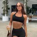 3 Pack Workout Gym Shorts Women Scrunch Butt Lifting Seamless High Waist Yoga Booty Shorts for Women (L)