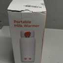 Portable Bottle Warmer for Travel, 2-Minute Fast Heating 4-Level Precise Temperature Control 12oz Large Capacity Baby Milk Warmer On-the-Go for Breastmilk & Formula Long Battery Life for Night Feeding