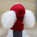 Goclothod Pet Dog Knitted Scarf and Hat Set Winter Neck Ear Warmer