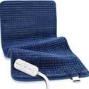 Comfytemp Extra Large Heating Pad for Back & Period, 33''x 17'' King Size, FSA Eligible Items Only List, HSA Approve Electric XL Heated Pad for Shoulder/Neck/Knee, Small Lap Blanket, Washable (Blue)