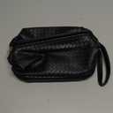 Abiudeng Large Capacity Makeup Bag Ladies Cosmetic Bag Travel Bag with Compartments Portable PU Leather Travel Makeup Bag with Handle (Black)