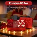 Mother Wife Girlfriend Grandmother Birthday Day Gifts Red Heart Hand Towels and Bear, Gift Card and Box Set, Heart Love Hand Towels for Bath Bathroom Kitchen Dish(2 Towel+1 Bear)