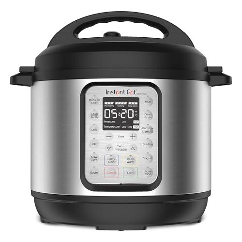 Instant Pot Duo Plus 9-in-1 Multicooker, Pressure Cooker, Slow Cook, Rice Maker, Steamer, Sauté, Yogurt, Warmer & Sterilizer, Includes App with Over 800 Recipes, Stainless Steel, 6 Quarts