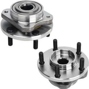 KUSATEC 513123 2pcs Front Wheel Bearing and Hub Assembly Fit for 96-07 Chrysler Grand Voyager Prowler Town & Country Voyager, Dodge Grand Caravan, Plymouth Grand Voyager Prowler, 5 Lug Bolts no ABS