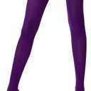 Mila Marutti Opaque Purple Tights for Women | Soft Microfiber Stockings Plum Color Pantyhose - Violet, S (Purple, S)