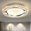 UOFUS 32W LED Flush Mount Ceiling Light Chrome 15.7inch Modern Round Ceiling Light Fixture 3000K-6000K Super Bright Circle Ceiling Lamp for Bedroom Kitchen Dining Room Entryway Hallway Foyer, 15.74inch