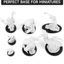 100Pcs Plastic Model Miniature Bases, 7 Different Sizes Wargame Accessories,4mm/0.16 Thick Circular War Figure Display Stands For Gaming Miniatures or Wargames Role Playing Board Game Figure Toy (100PCS-7 Size Mix-Black)
