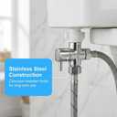 Bidet T Adapter With Shut off Valve, Metal T Valve for Bidet 7/8 x 7/8 x 1/2or 3/8, 3-way Tee Connector Bidet Attachments for Bathroom Installation