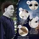 Horror Movie Killer Mask Scary Halloween Mask Full Head Cosplay Masquerade Headgear Costume Props for Adults (Style 2)