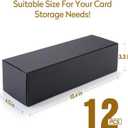 Silph PLC Trading Card Storage Box-[12 Pack], Baseball Hobby Card Holder Case for Sports Cards, Top Loader Storage Box for 800 Cards, 200 Top Loaders, and 50 One Touch