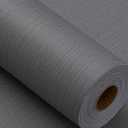 Haimin Fabric Wallpaper Textured Contact Paper (24in X 393in) Grey Peel and Stick Faux Linen Wall Paper Self-Adhesive Vinyl Wallpaper Herringbone Look (Gray)