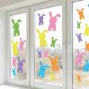 Resurhang 2 Pcs Large Easter Bunny Stencils 5 Sizes Reusable Rabbit Stencil Drawing Template for Painting on Window, Floor, DIY Crafts, Doormats, Paper, Wall, Party Decor