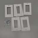 Decorator Wall Plates 1-Gang Switch Outlet Electrical Cover Plate Unbreakable Thermoplastic Faceplate for Light Receptacle Outlet Switch, White (10 Pack)