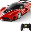 1:24 Scale Remote Control Car for Ferrari, 2.4GHz Model RC Cars, Electric Sport Racing Hobby Vehicle Gift for Adults, Kids, Boys, Girls - Red
