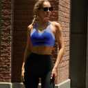 RUNNING GIRL Sports Bras for Women,Strappy Crisscross Back Padded Low Impact Running Sports Bra with Removable Cups (S)