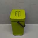 Hanging Small Trash Can with Lid Under Sink for Kitchen, 5 L/ 1.3 Gallons Plastic Waste Basket,Food Waste Bin,Kitchen Compost Bin for Counter Top,Bathroom/Office (Green)