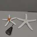 Christmas Starfish Tree Topper 9 Inch Beach Tree Topper Coastal Christmas Ornaments Rustic Treetop Holiday Decoration for Sea Beach Themed Xmas Home Decor(White and Orange)